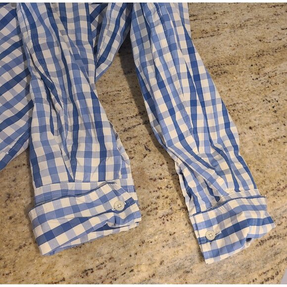 Vintage Abercrombie & Fitch Mens S Plaid Button Up Collar Cotton Pink Moose - Picture 9 of 12